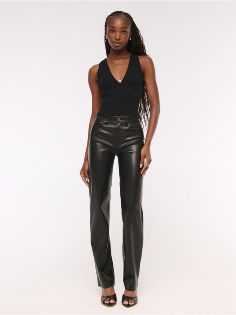 Abercrombie & Fitch High Rise 90s Relaxed Vegan Leather Pant